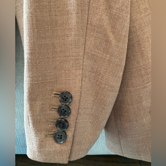 J Crew Willa Blazer Virgin Wool Blend Italian Fabric Size 16 Camel Classic - Picture 12 of 12